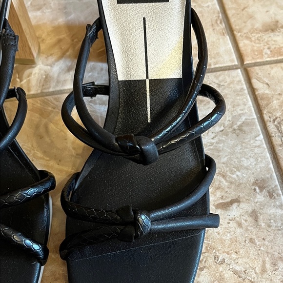 Dolce Vita Strappy Square Toe Heels w/ Faux Wooden Block Heel - Size 8 (?) - Picture 12 of 12